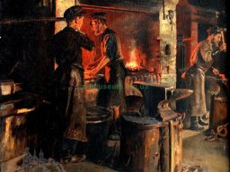 Гейнріх-Август-Йоган Траншель (1870-?) «У кузні»  -artmuseum.org.ua 